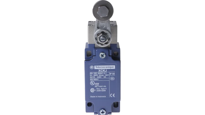 Interruttore di fine corsa Telemecanique Sensors XCKJ10513, leva in acciaio, NO/NC, 240V, 10A, IP66 - Ideale per applicazioni industriali.