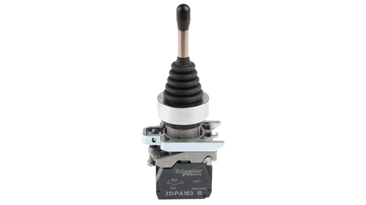Interruttore joystick resistente Schneider Electric XD4PA12 - Harmony XD4, 2 assi, IP66. Ideale per industria, porti e tecnologia medica.