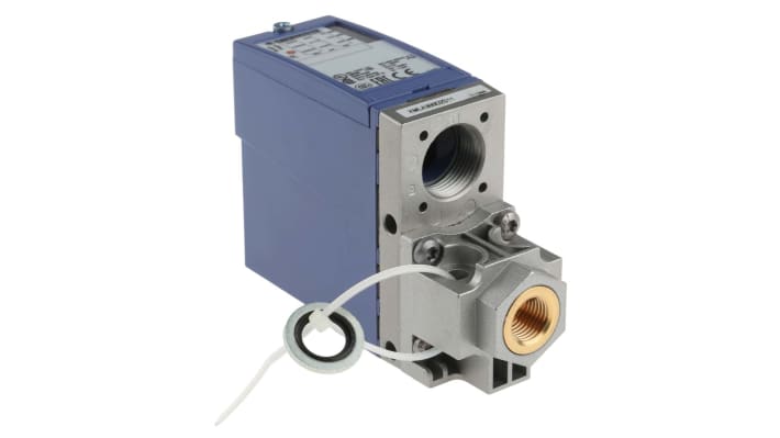 Sensore di pressione differenziale Telemecanique Sensors XMLB300D2S11, 300 bar, uscita relè, IP66, -25/+70 °C.
