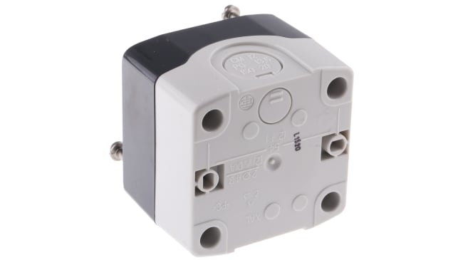 Schneider Electric XALD101, scatola pulsante IP66/IP67/IP69K, attuazione a pulsante, dimensioni 68x68x53 mm, contenitore in policarbonato grigio.