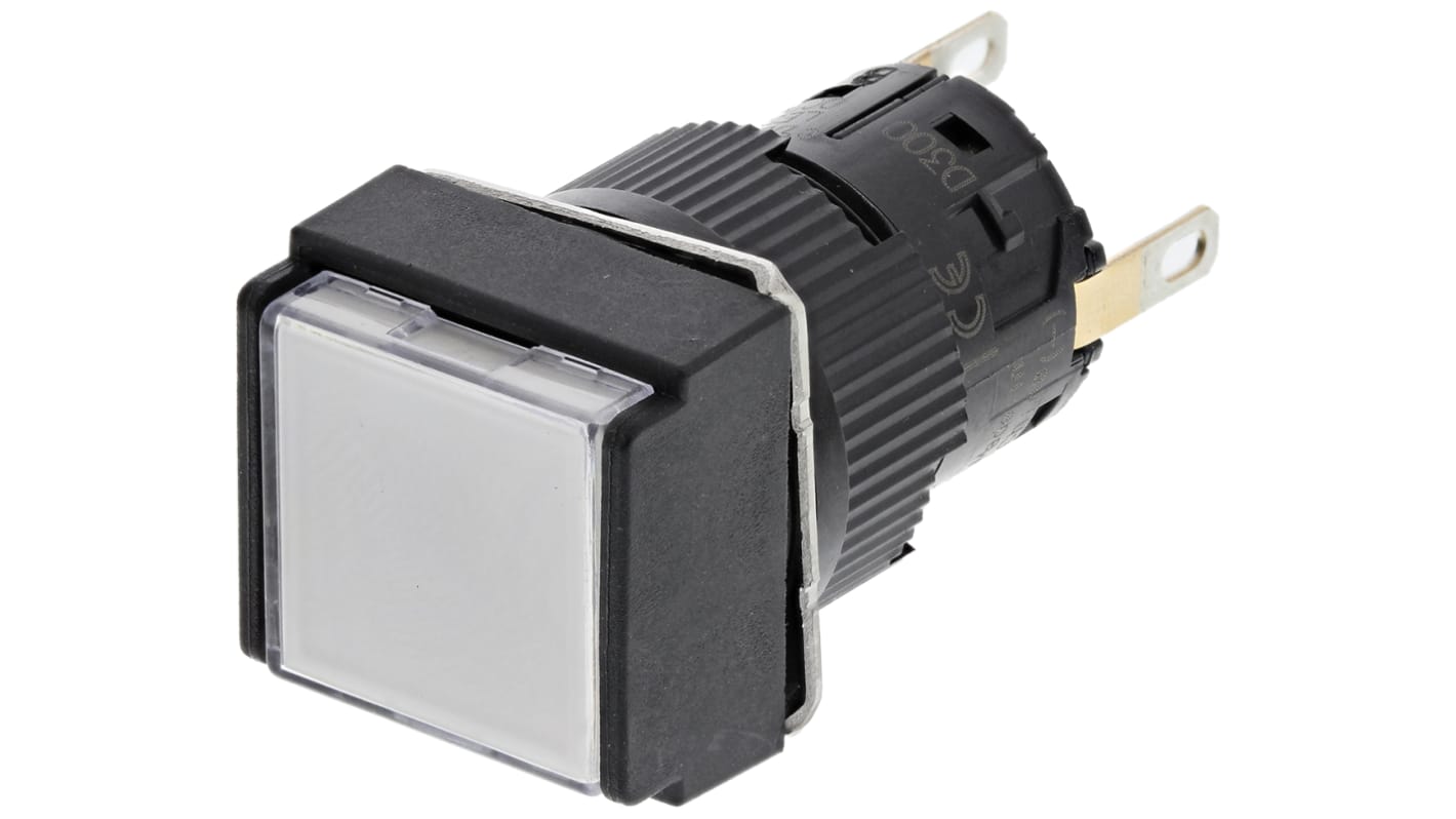 Pulsante luminoso Schneider Electric XB6ECW1B1P, SPDT, montaggio a pannello, grado di protezione IP65, foro 16mm.