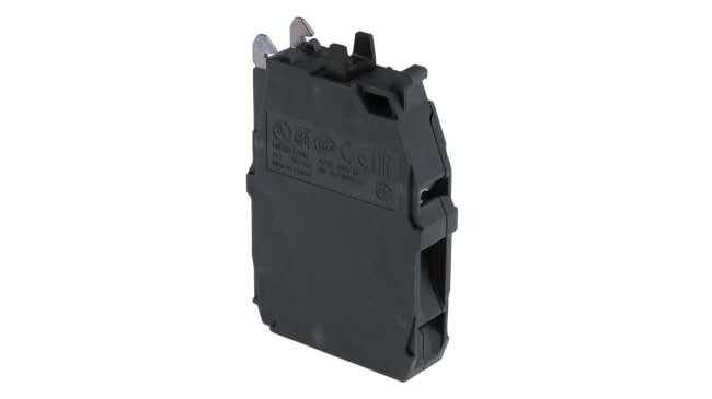 Blocco contatti Schneider Electric ZBE205, 1 NA + 1 NC, Terminali a Vite, Serie Harmony XB4/5 - Green Premium, resistente a vibrazioni e urti, ideale per applicazioni di pulsanti.