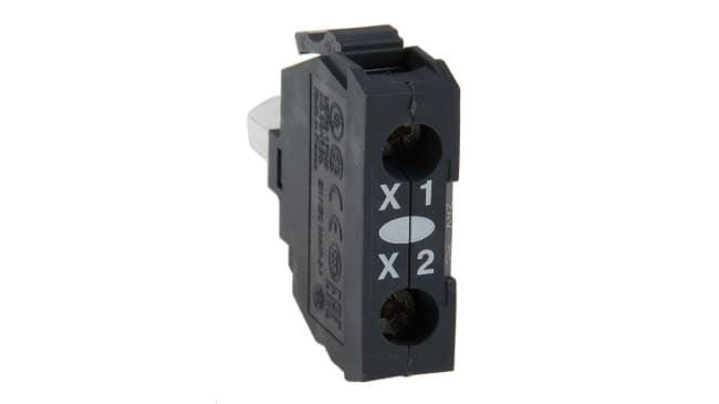 Blocco luminoso LED bianco 24V Schneider Electric ZBVB1 - Serie Harmony XB. Installazione semplice a vite, ideale per pannelli e segnalazioni.