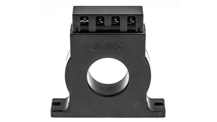 Trasformatore di corrente Omron K8AC-CT200L, anello toroidale, foro 30mm, montaggio su superficie, 20A-200A, dimensioni 81,5x76x20mm.