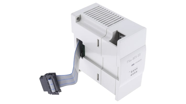 Modulo di espansione Mitsubishi Electric FX2N-8EX-ES/UL per PLC FX3U, 8 ingressi/uscite, montaggio su guida DIN, 90 x 350 x 87 mm.