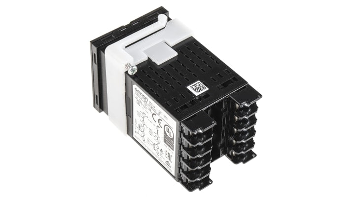 Termoregolatore PID Omron E5CSV-Q1T-500, 48x48 mm, alimentazione 100-240 V, montaggio a pannello, gamma -99 a +1700 °C.