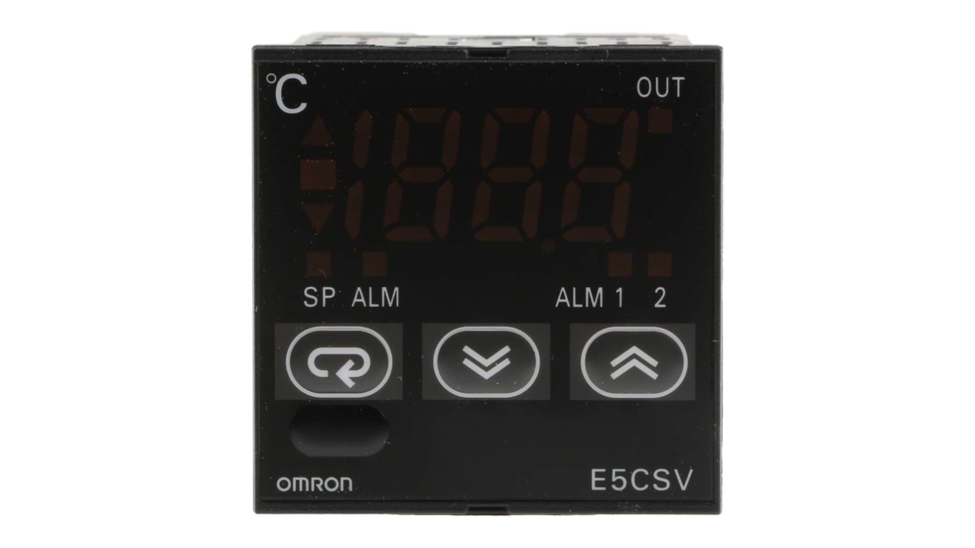 Termoregolatore PID Omron E5CSV-Q1TD-500, 48x48 mm, alimentazione 24 V, display LCD, montaggio a pannello, IP66.