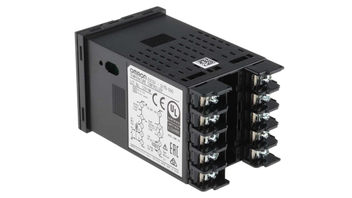 Termoregolatore PID Omron E5CSV-Q1TD-500, 48x48 mm, alimentazione 24 V, display LCD, montaggio a pannello, IP66.