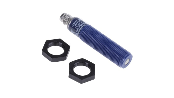 Sensore di prossimità cilindrico PNP M12 Telemecanique Sensors XX512A2PAM8, rilevamento 6-100 mm, IP67, alimentazione 12-24 V c.c.