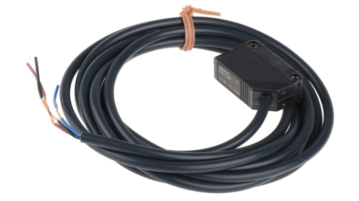 Sensore di distanza rettangolare Omron E3ZLL812M, rilevamento 20-300 mm, uscita PNP, grado di protezione IP67.