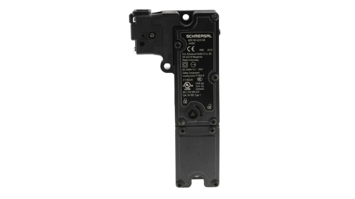 Interruttore di interblocco a solenoide Schmersal AZM190-02/01RK-24VDC, 2NC/1NA, IP67, dimensioni 41x29,5x178mm.