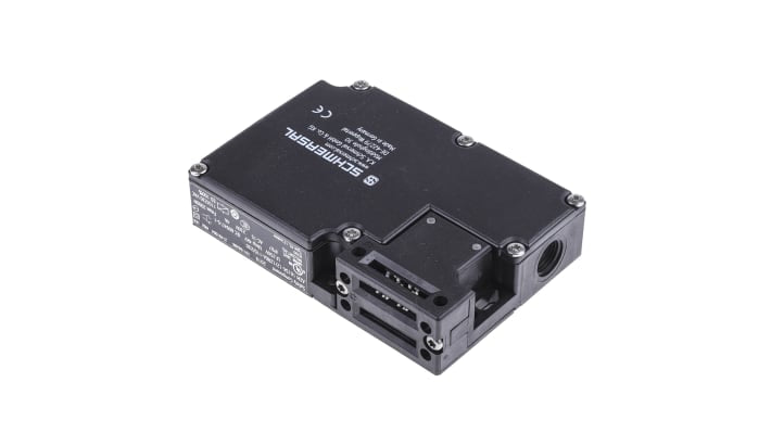 Interruttore di interblocco a solenoide Schmersal AZM 161SK-12/12RKA-110/230, alimentazione 110/230V, grado di protezione IP67.