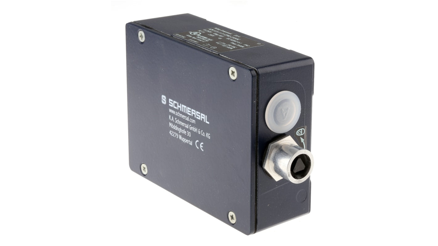 Interruttore di interblocco a solenoide Schmersal AZM415-11/11 ZPKE, 230 V, contatti 2NC e 2NA, grado di protezione IP67, dimensioni 46,5 x 141 x 100 mm.