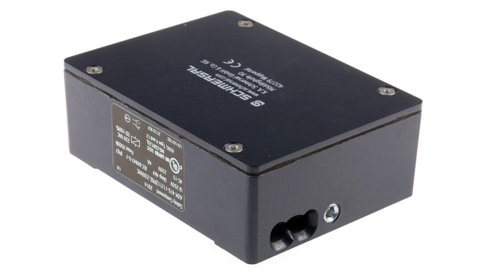 Interruttore di interblocco a solenoide Schmersal AZM415-11/11 ZPKE, 230 V, contatti 2NC e 2NA, grado di protezione IP67, dimensioni 46,5 x 141 x 100 mm.