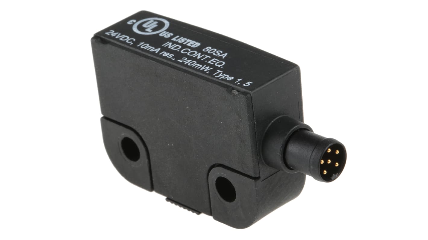 Interruttore di sicurezza senza contatto Schmersal BNS 260-11/01ZG-ST-L, 24V cc, custodia plastica, protezione IP67, dimensioni 52mm x 36mm x 13mm.
