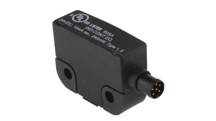 Interruttore di sicurezza Schmersal BNS 260-02/01ZG-ST-L, M8, 24V cc, grado di protezione IP67, dimensioni 52mm x 36mm x 13mm.
