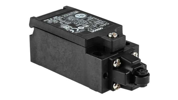 Interruttore di interblocco Omron D4N1132, tasto a rotella, protezione IP67, dimensioni 83,6 x 31 x 31,5 mm.