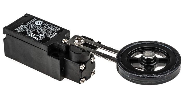 Interruttore di interblocco Omron D4N-1A2H, leva a rullo, 1NO/1NC, IP67, attuatore regolabile, corrente 10A.