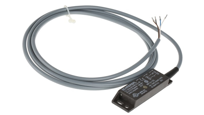Interruttore di sicurezza senza contatto Schmersal BNS 33-11ZG-2M, 24V cc, IP67, dimensioni 88x25x13mm, con indicatore LED.