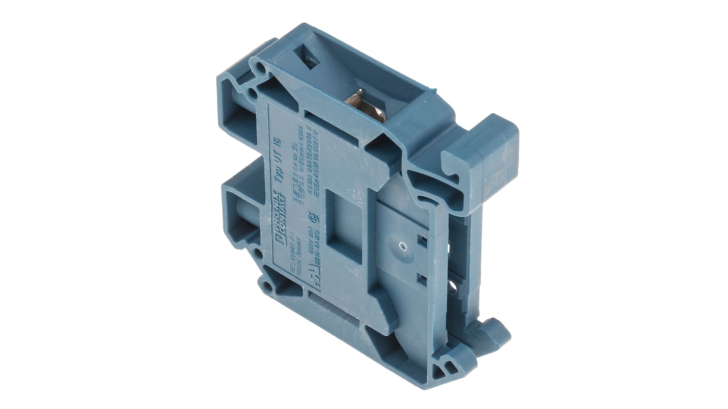 Morsettiera passante UT Blu Phoenix Contact 3044209: Lega di rame ad alta resistenza, connessione multiconduttore, principio Reakdyn, compatibile con CLIPLINE.