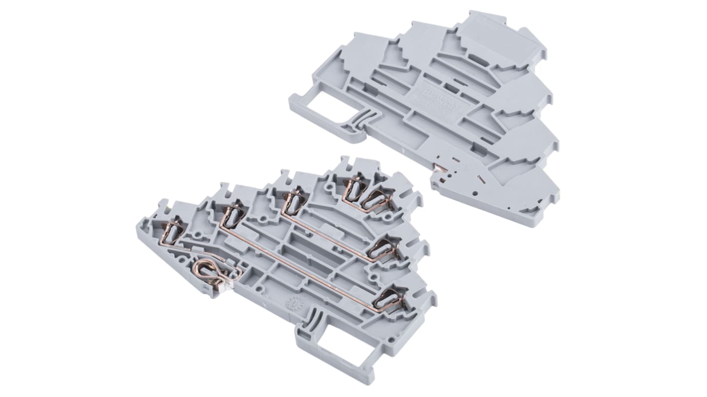 Morsettiere con fusibile ST 4-FSI/C Phoenix Contact 3036055 per guida DIN, 20A, protezione ferroviaria. Tecnologia a molla, fusibile integrato.