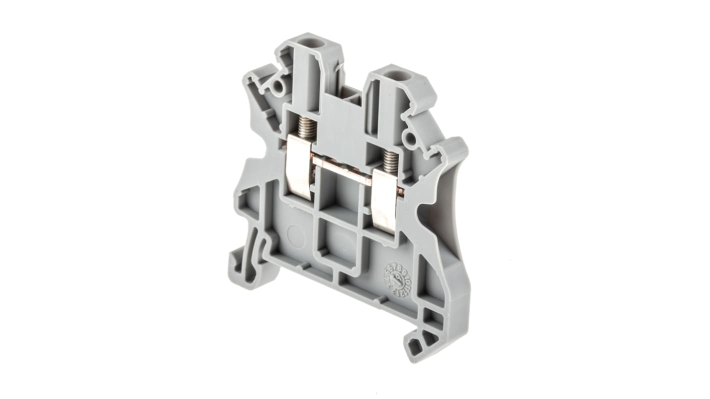 Morsettiera passante Phoenix Contact 3044076: 24A, 8 kV, per cavi da 26 a 12 AWG. Robusto contenitore in PA per ambienti difficili. Facile montaggio su guida DIN.