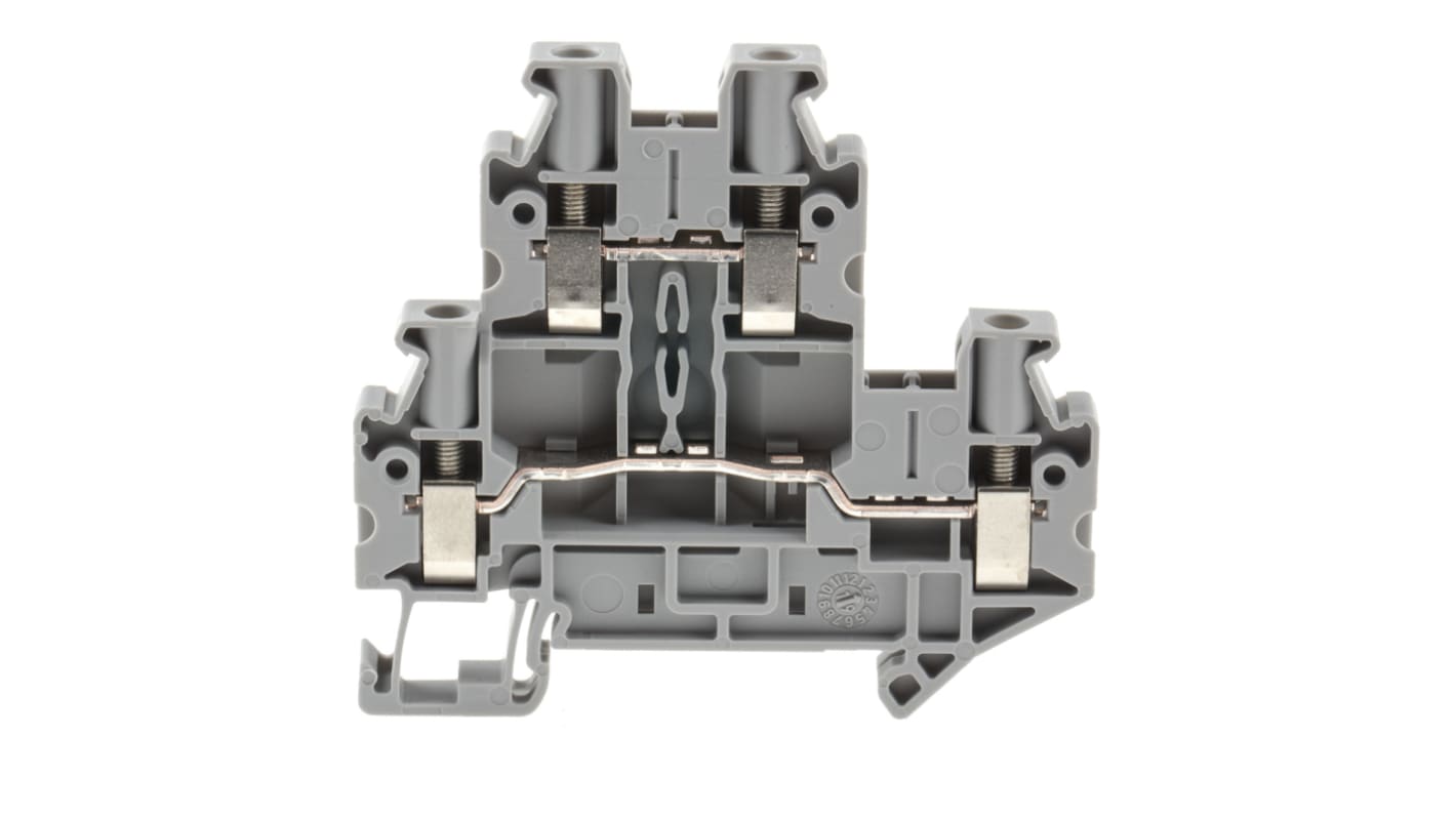 Morsettiera a doppio livello UTTB 4 Phoenix Contact - 3044814, grigia ATEX 30A. Connessione multiconduttore, compatibile con CLIPLINE. Alta resistenza, design senza manutenzione.