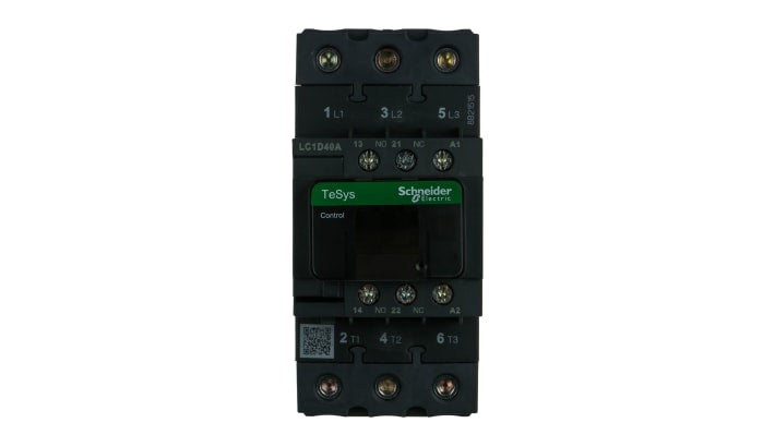 Contattore Schneider Electric LC1D40AP7 3P 40A 18,5 kW 230V CA - Terminali Everlink, IP20, guida DIN - Motori, scale mobili, ascensori
