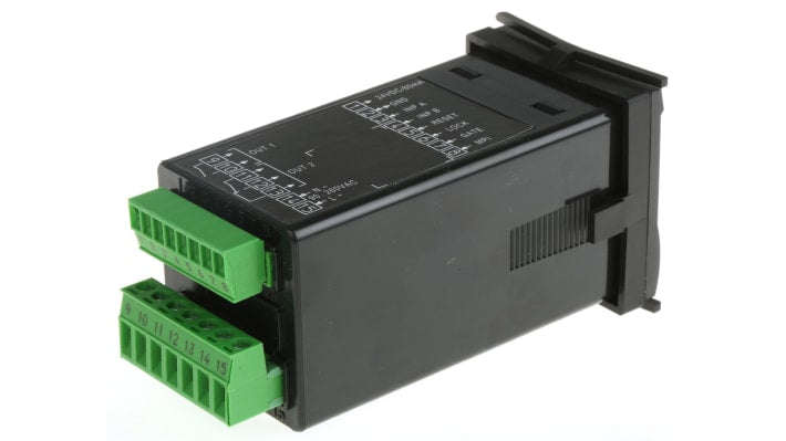 Contatore di frequenza e impulso LCD Kübler 6.924.0100.000, montaggio a pannello 48 x 48 mm, grado di protezione IP65.