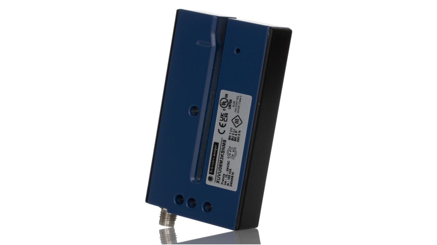 Sensore di prossimità Telemecanique Sensors XUVU06M3KSNM8, tecnologia a ultrasuoni, uscita PNP/NPN, IP65, 47x16x92.5 mm.