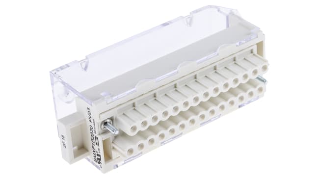 Morsettiera Schneider Electric BMXFTB2820 per Modicon M340 - Uscita a treno di impulsi per motori passo-passo e servoassistiti.