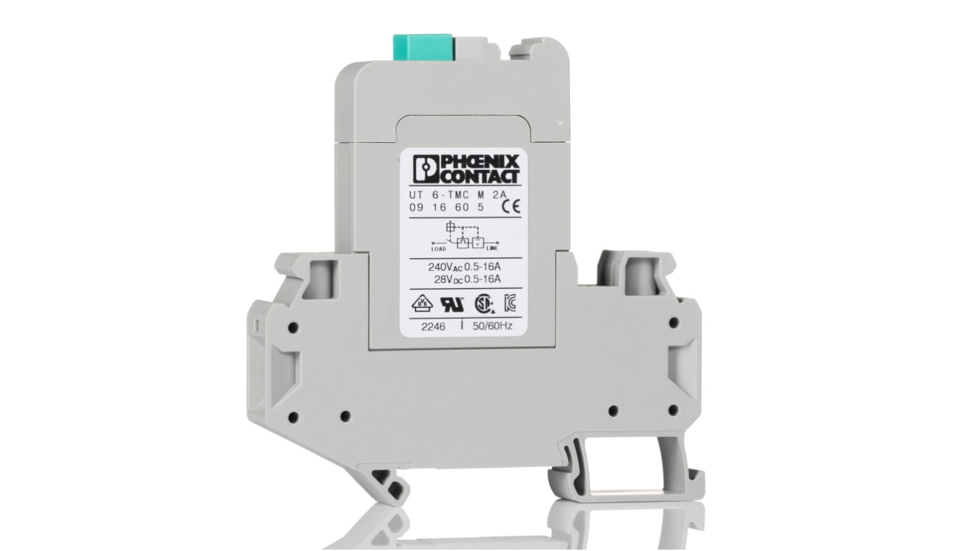 Interruttore automatico di protezione motore Phoenix Contact 2A - UT 6-TMC M 2A. Certificato UL 1077, compatibile con conduttori fino a 10 mm². Soluzione affidabile per guasti di alimentazione.