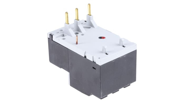 Relè di sovraccarico termico Lovato RF381000, 3 poli, 10 A, montaggio su contattori BF09-BF38, temperatura -25/+60 °C.