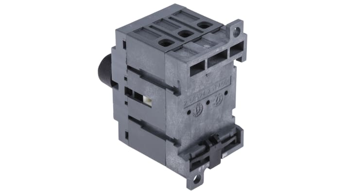 Interruttore sezionatore ABB OT40F3, 3 poli, 40A, montaggio su guida DIN, dimensioni 68mm x 35mm x 56mm, grado di protezione IP20.