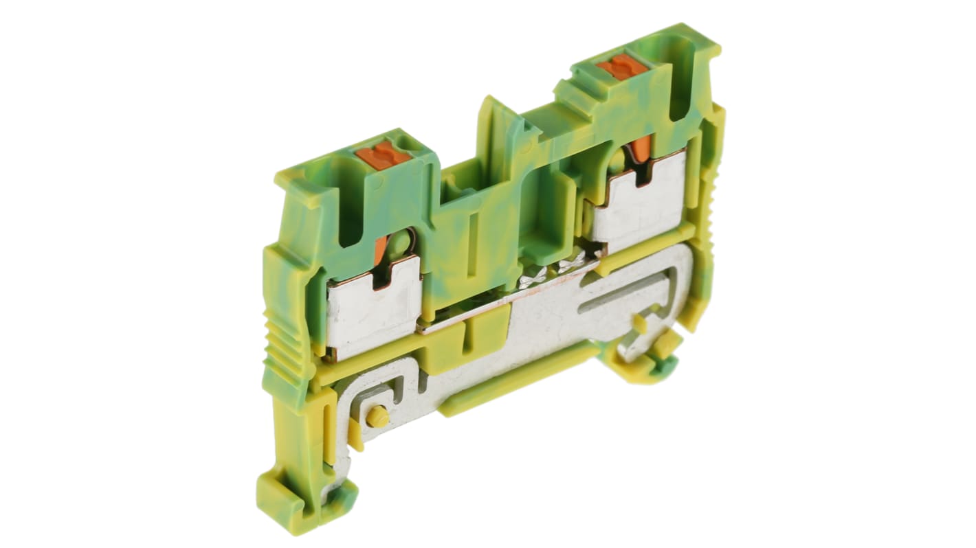 Morsettiera di Terra Phoenix Contact 3209536 Verde/Giallo - Connessione a Pressione, Sovratensione 6kV - PT 2,5-PE - Protezione da Cortocircuiti e Sovraccarichi - Certificata ATEX.