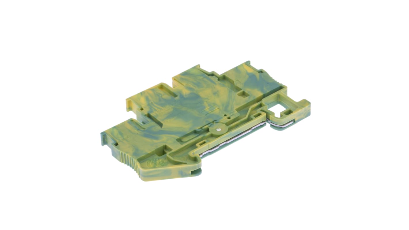 Morsettiera a due livelli Phoenix Contact, Verde/Giallo, terminazione a innesto PT, 26-12AWG - 3210596. Ideale per spazi ristretti e ambienti industriali.