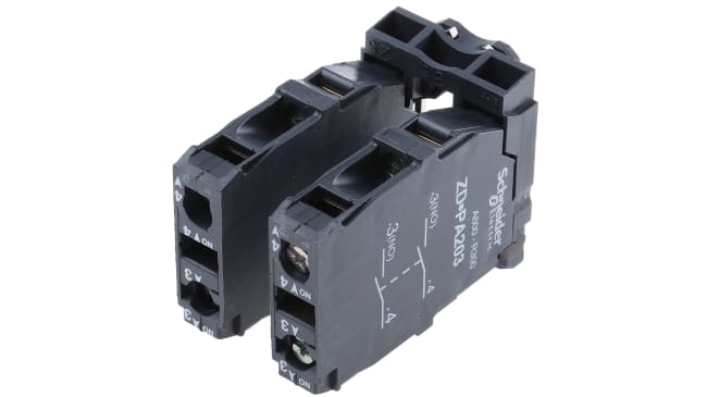 Controller joystick Schneider Electric XD5PA24 per applicazioni industriali, con ritorno al centro e collegamenti a morsetto a vite.