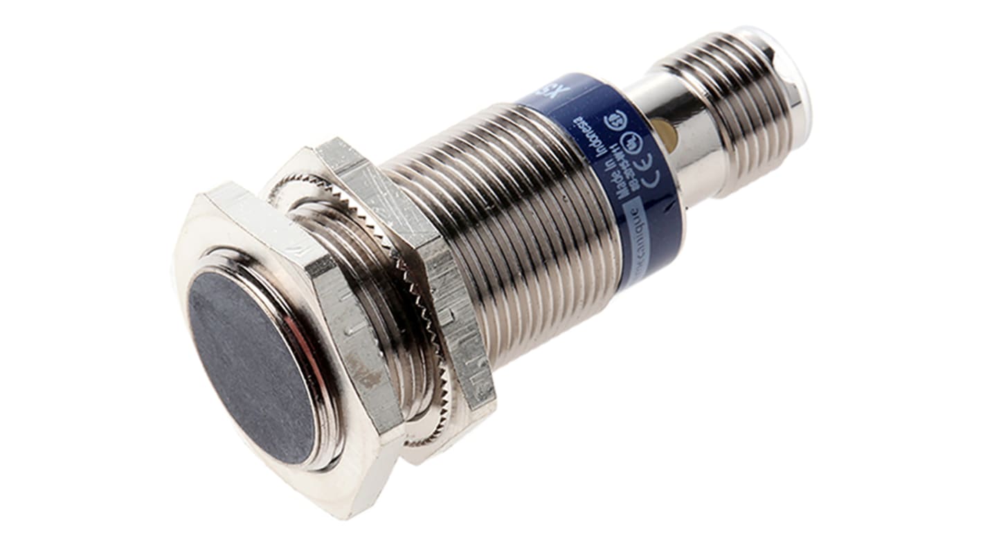 Sensore di prossimità Telemecanique XS118B3PAM12, M18, rilevamento 8mm, PNP, 10-36V c.c. per applicazioni industriali.