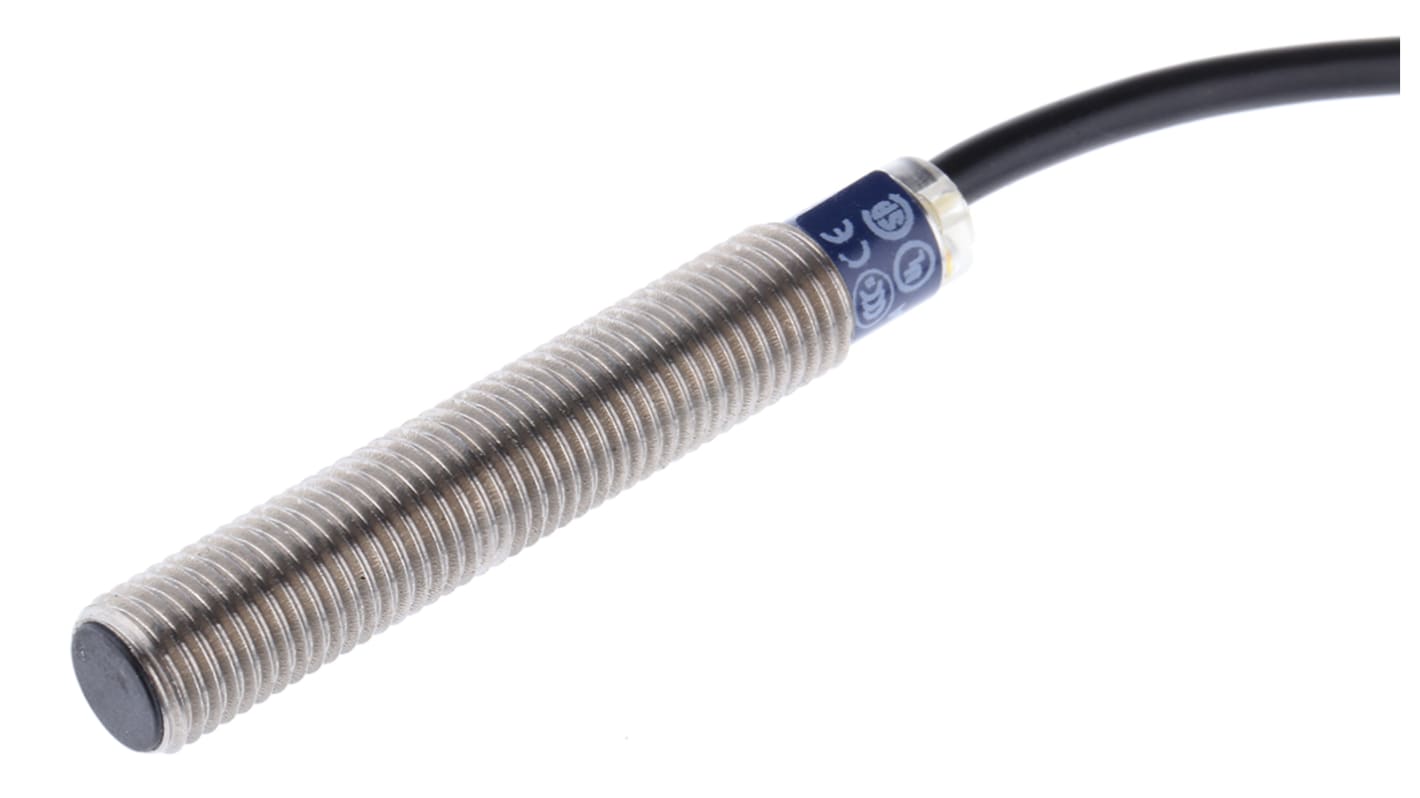 Sensore di prossimità cilindrico PNP Telemecanique Sensors XS608B1PBL2, M8, 2,5 mm, IP67, acciaio inox, 51 mm, 12-48 V c.c.