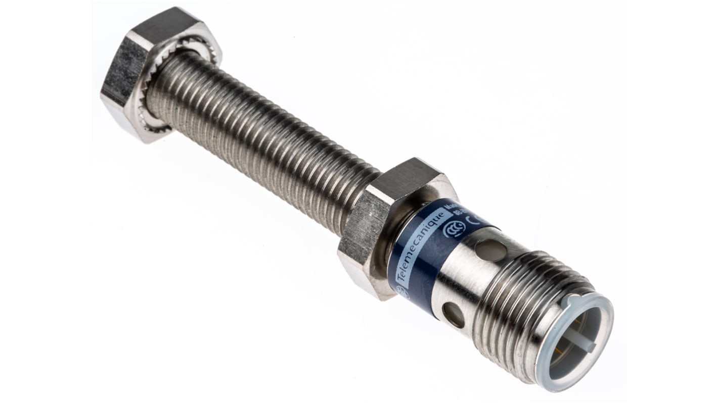 Sensore di prossimità induttivo Telemecanique XS608B1PBM12: PNP, M8 x 1, 2,5 mm, 12-48V c.c. per applicazioni industriali