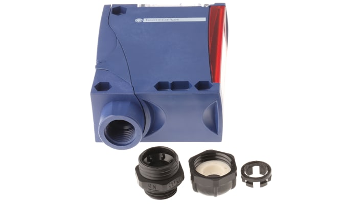Sensore fotoelettrico rettangolare Telemecanique Sensors XUX2ARCNT16R, rilevamento fino a 40 m, corpo compatto 30 x 92 mm, IP67.