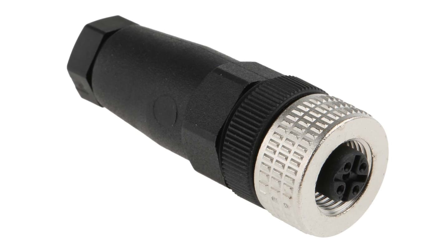 Connettore circolare femmina M12 Telemecanique Sensors XZCC12FDM50B per sensori Schneider, 5 poli, terminazione a vite.