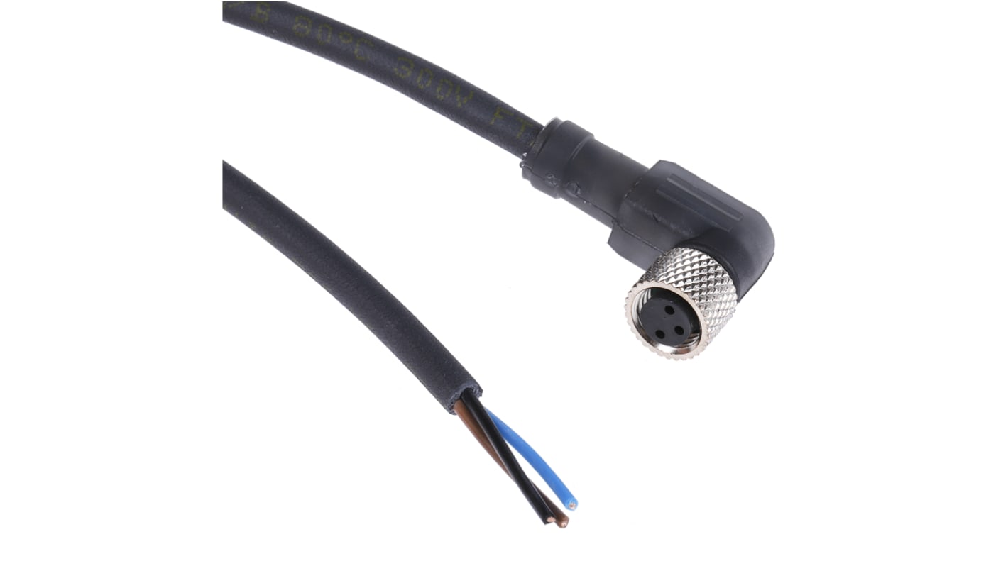 Cavo assemblato 90° Telemecanique Sensors XZCP0666L2 M8 Femmina 3 cond. Ø 5.2mm L. 2m - Ideale per sensori Schneider.