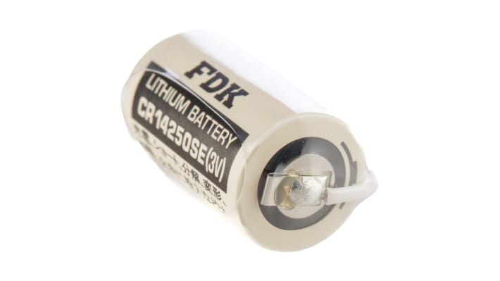 Allen Bradley 1747-BA, alimentatore PLC per serie 1747, tensione 3V, capacità 850mAh, dimensioni 14,5x25 mm.