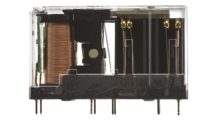 Relè Panasonic SFS2-L-DC24V DPDT a montaggio su PCB, 24V cc, 6A, profilo sottile 13mm, temperatura operativa -40°C/+85°C.