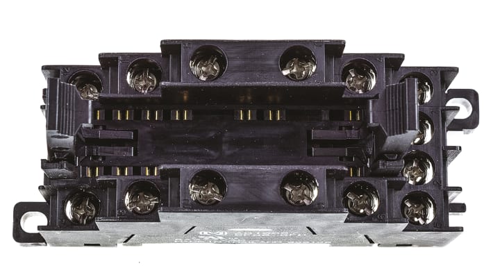 Zoccolo per relè Panasonic SFS6SFD, montaggio su circuito stampato, tensione 250 V, corrente 6 A, profilo sottile.