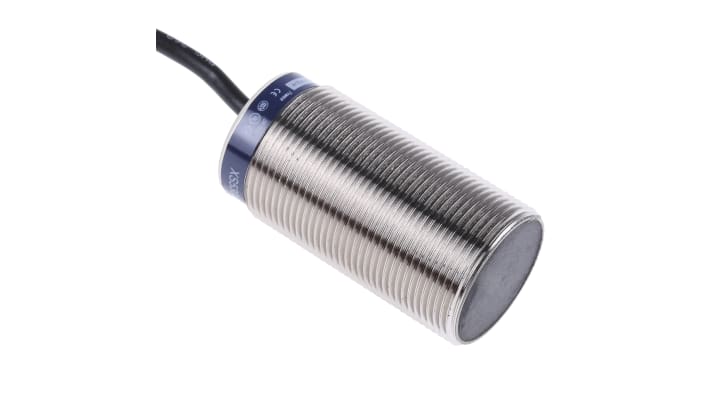 Sensore di prossimità cilindrico PNP Telemecanique Sensors XS530BLPAL2, M30, rilevamento 10 mm, IP69K, montaggio a filo.