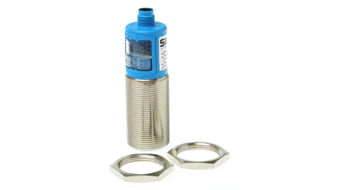 Sensore di prossimità cilindrico PNP Sick UM30-212112, M30 x 1.5, rilevamento 60-350 mm, IP67, alimentazione 9-30 V c.c.