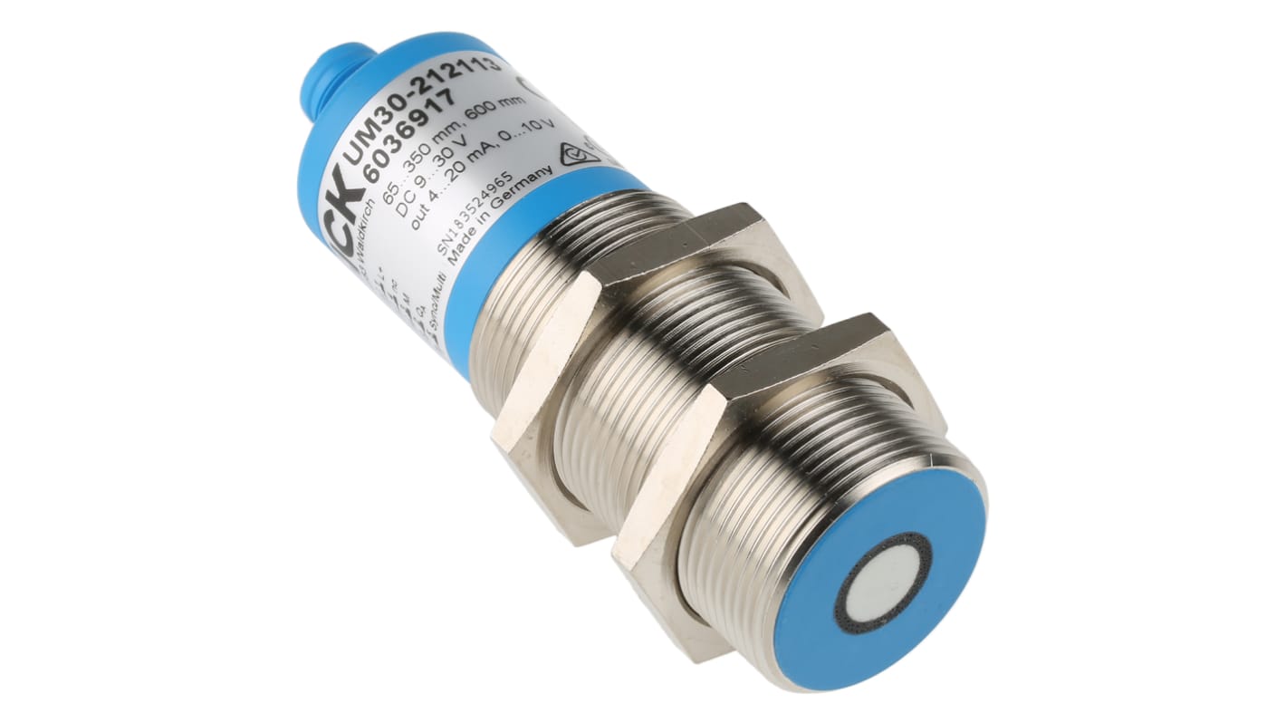 Sensore di prossimità cilindrico Sick UM30-212113, tecnologia a ultrasuoni, gamma 60-350 mm, IP67, alimentazione 9-30 V c.c.