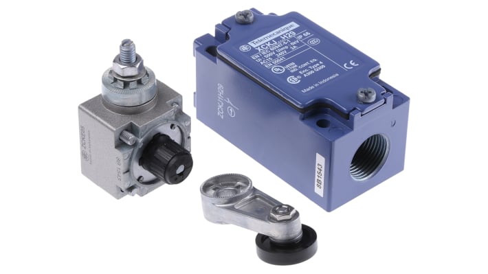 Interruttore di fine corsa Telemecanique Sensors XCKJ10511H29 - Leva NO/NC 240V 10A IP66 per scale mobili e assemblaggio elettrico.